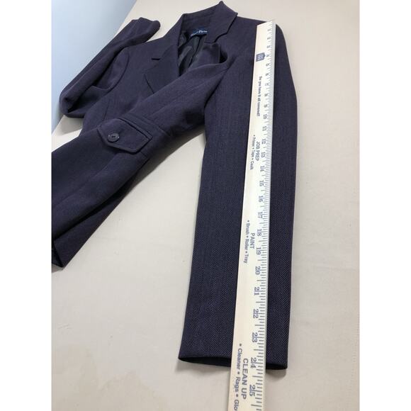 Evan-Picone Women Jacket 10 Mob Wife 3 Buttons Front Office Siren Lined Lapel - Picture 10 of 10